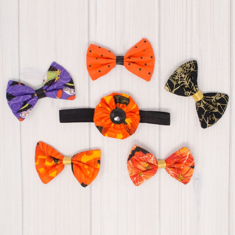 Halloween Hair Bow & Headband Set